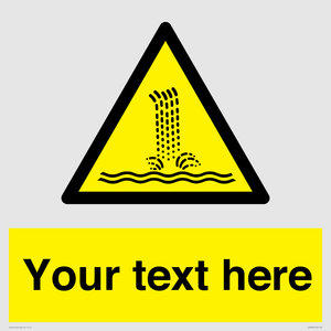 Custom warning artificial waterfall